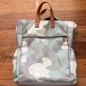 Thirty-One Camouflage Gray and Cream Backpack